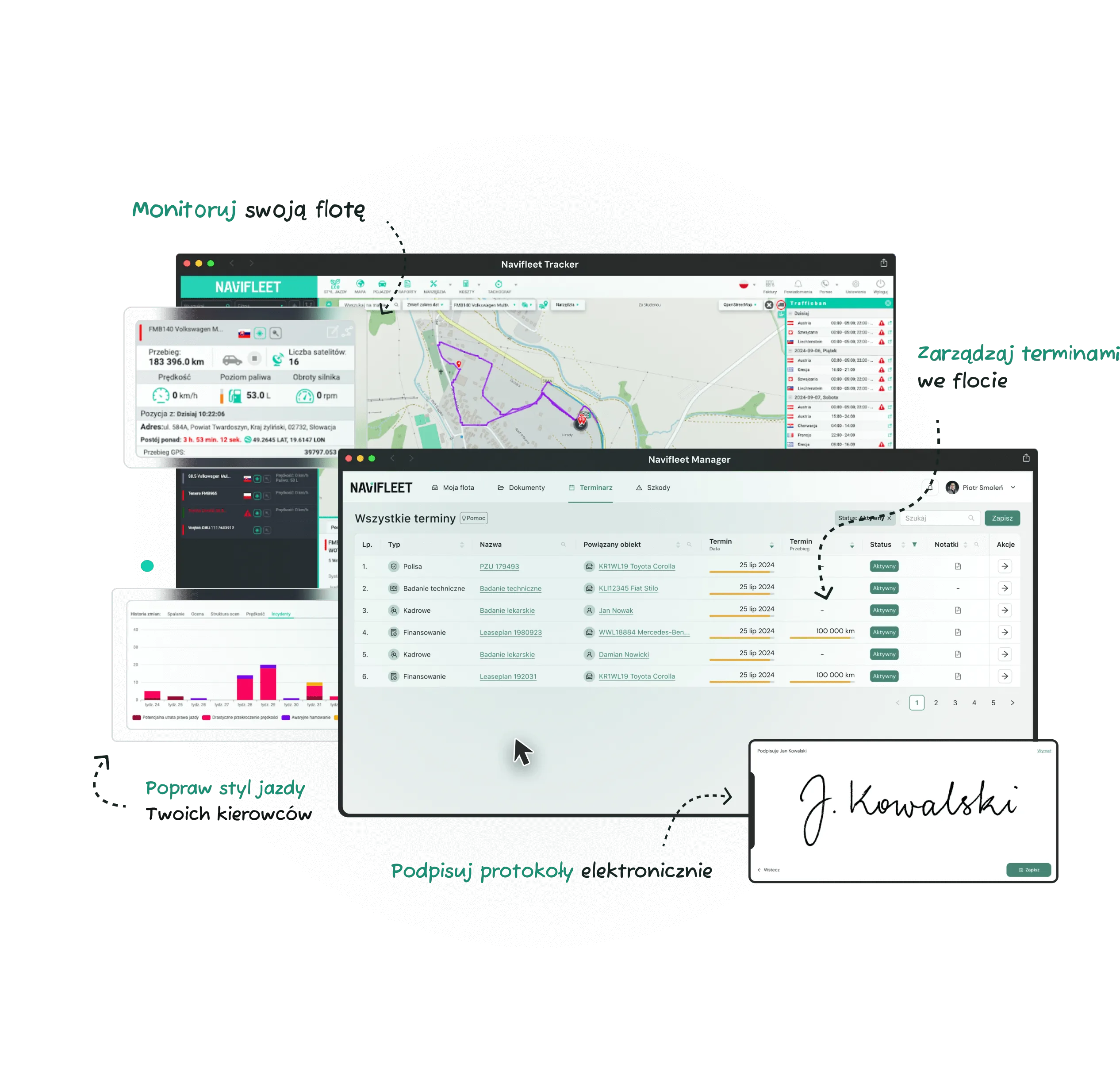 The Navifleet Tracker and Manager apps