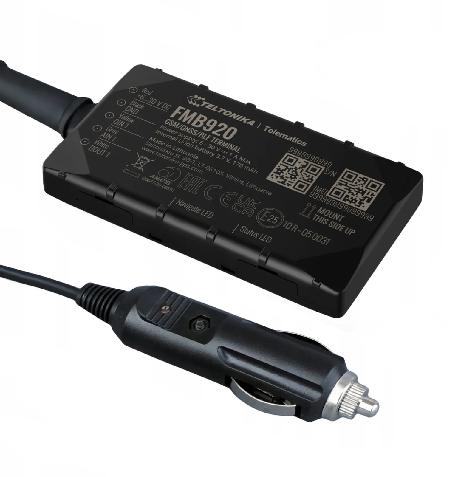 e-TOLL device for the cigarette lighter socket