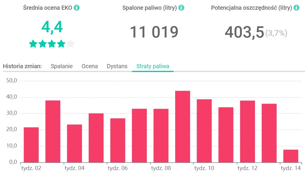 Fuel consumption monitoring
