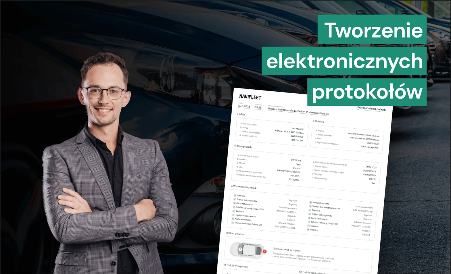 How to create a vehicle handover report in Navifleet Manager?