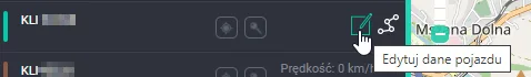 The Edit vehicle data button.