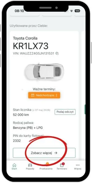 How to perform vehicle inspections? – screenshot of the Navifleet app