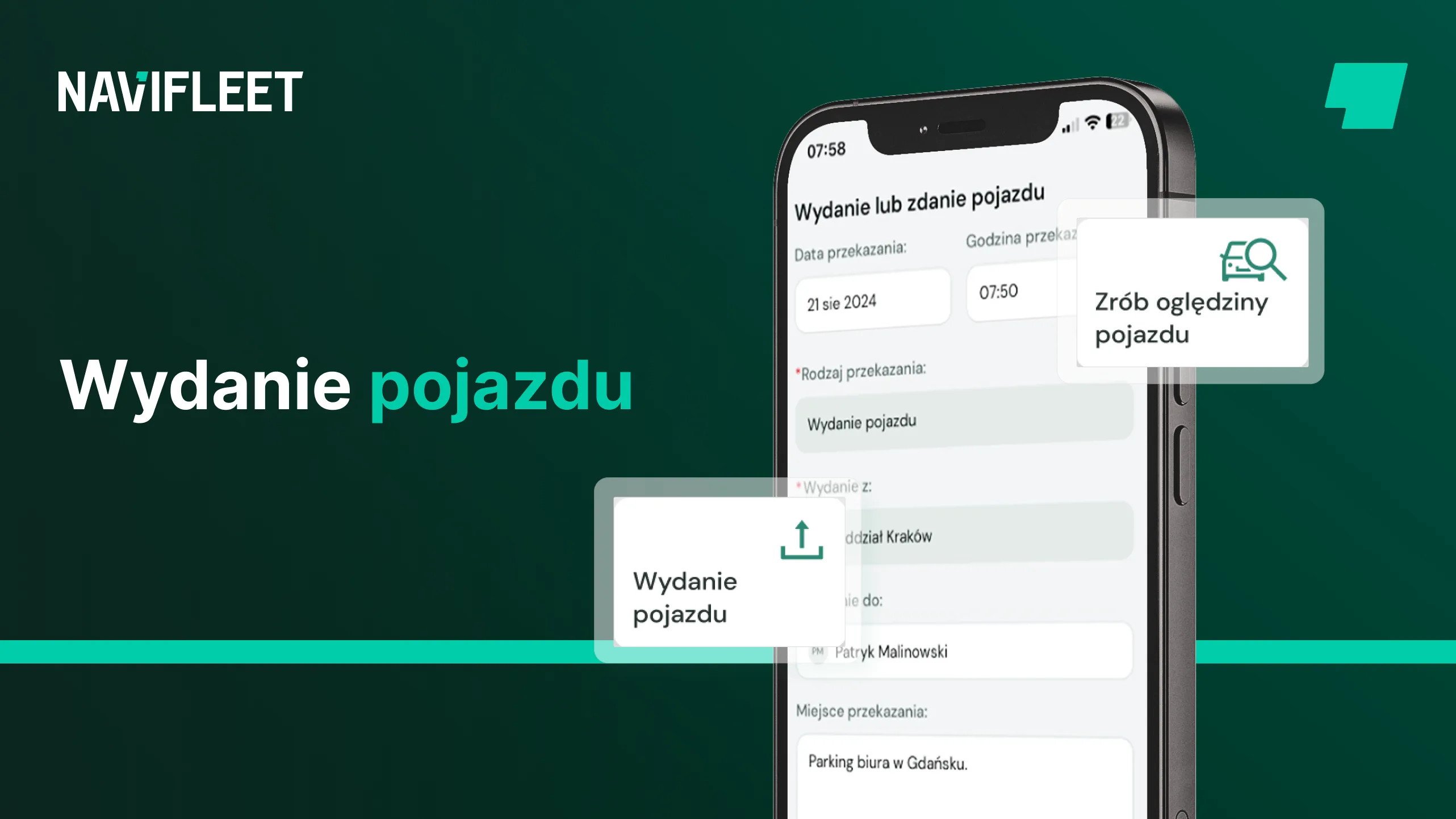 Related articles – screenshot of the Navifleet app