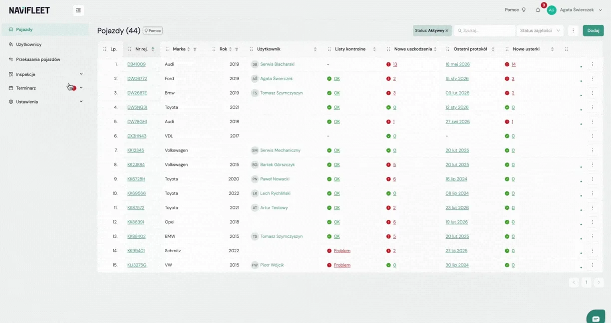 How to set up a message template? – screenshot of the Navifleet app